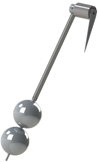 Carbon Steel Float Level Indicator with 6" Stainless Steel Ball (4 BAR)