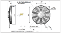 12 Volt DC Axial blowing Fan (11") For HC11 Cooler