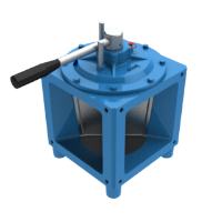 Manual 4-way valve without flanges Fe 4"