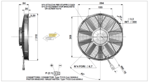 24 Volt DC Axial blowing Fan (11") For HC11 Cooler